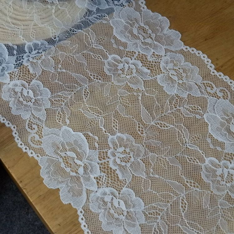 Stretch Lace Trim Stitching Fabric 16-21 cm LT0262-Lace Fabric Shop