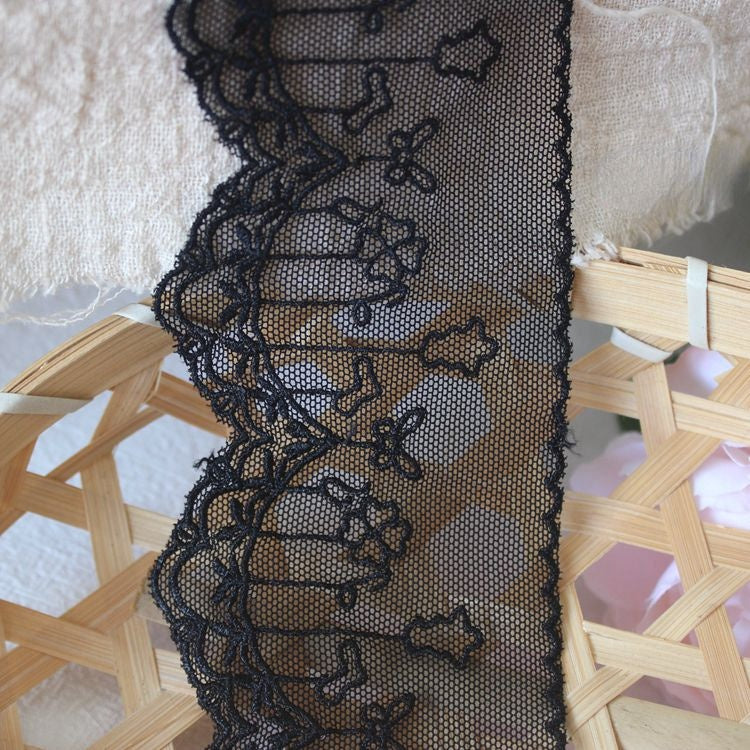 Embroidery Tulle Lace Trim Width 7 cm LT0371-Lace Fabric Shop