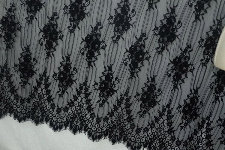 3D Chantilly Lace Width 150 cm CHL0035-Lace Fabric Shop