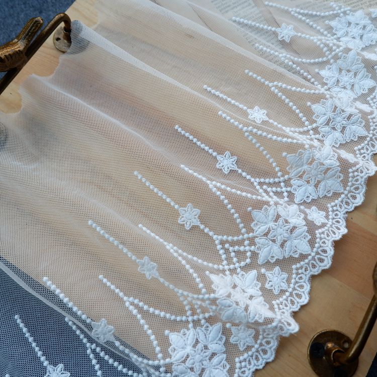 Dress Embroidery Lace Trim Width 22 cm TF0064-Lace Fabric Shop