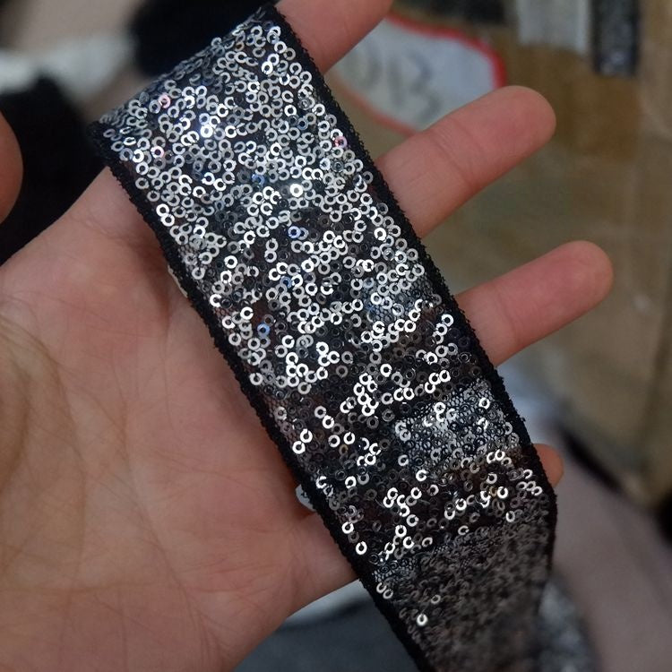 Beaded Sequins Color Trim Fabric BT0045-Lace Fabric Shop