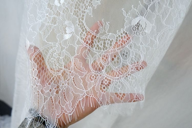 Chantilly Lace Trim Width 45 cm LT0053-Lace Fabric Shop