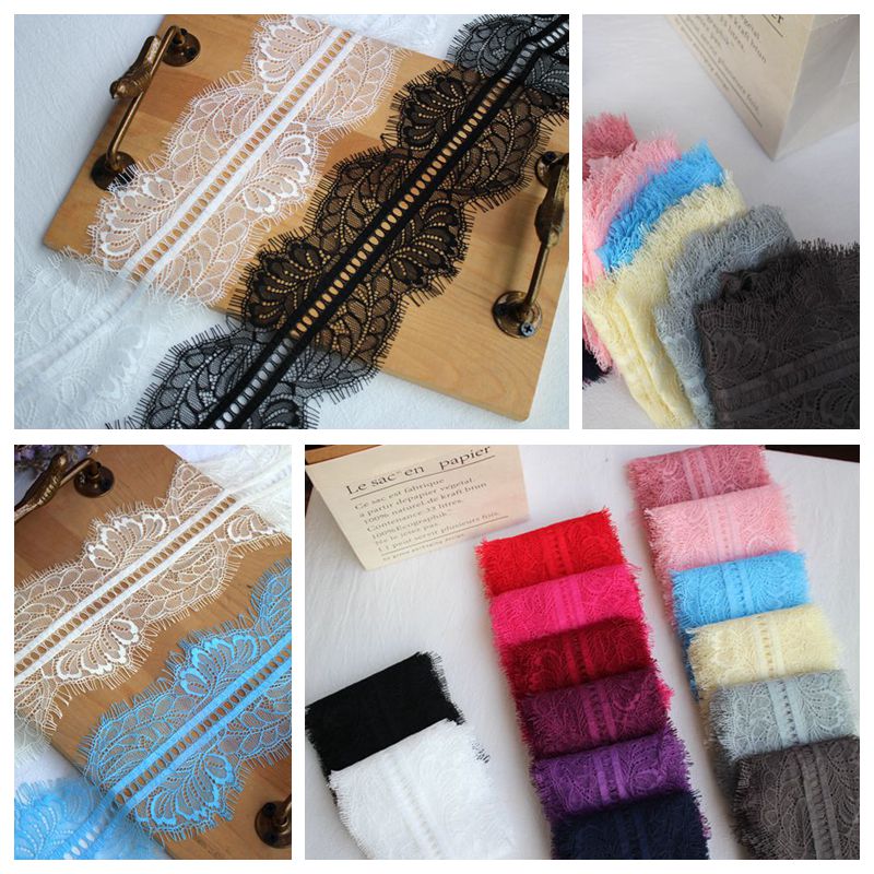 Eyelash Color Lace Trim Width 10 cm CL0037-Lace Fabric Shop