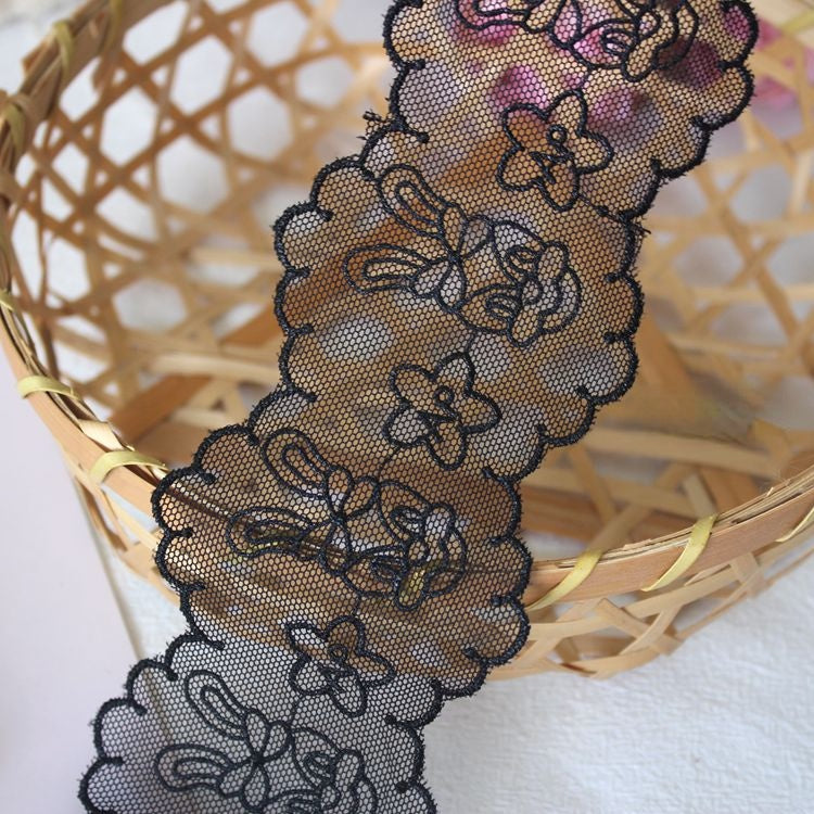 Embroidery Duck Tulle Lace Width 6 cm TF0111-Lace Fabric Shop