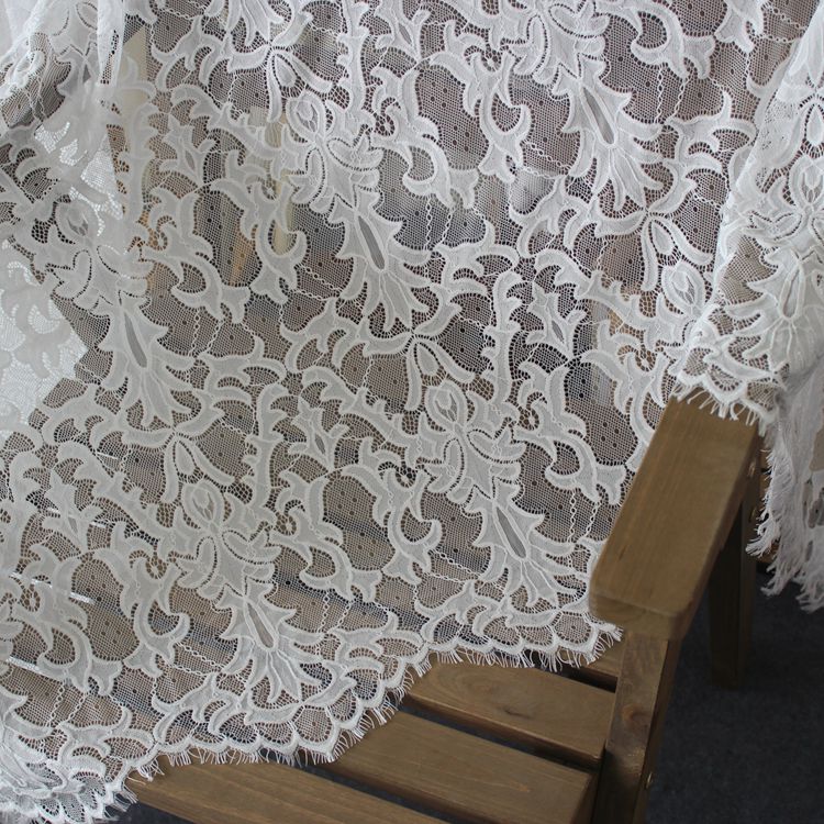 White Black 3D Guipure Lace Width 150 cm GL0092-Lace Fabric Shop