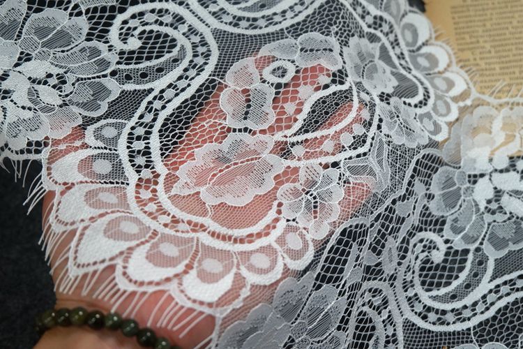 Eyelash Lace Veil Trim Fabric Width 30 cm LT0281-Lace Fabric Shop