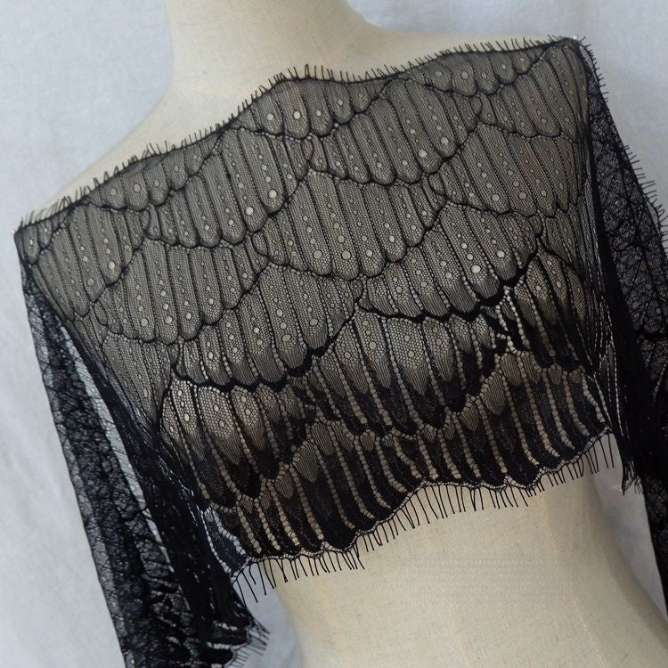 Chantilly Lace Trim Width 18-28 cm LT0050-Lace Fabric Shop