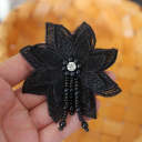 4#Black 7cm 1 Flower