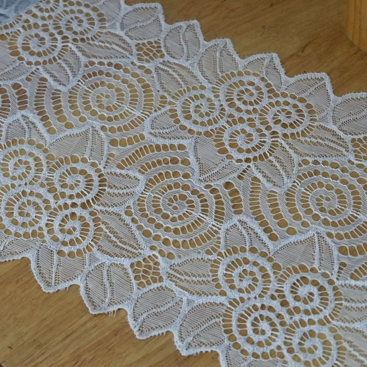 Wedding Stretch Lace Trim Material 15-22 cm LT0260-Lace Fabric Shop