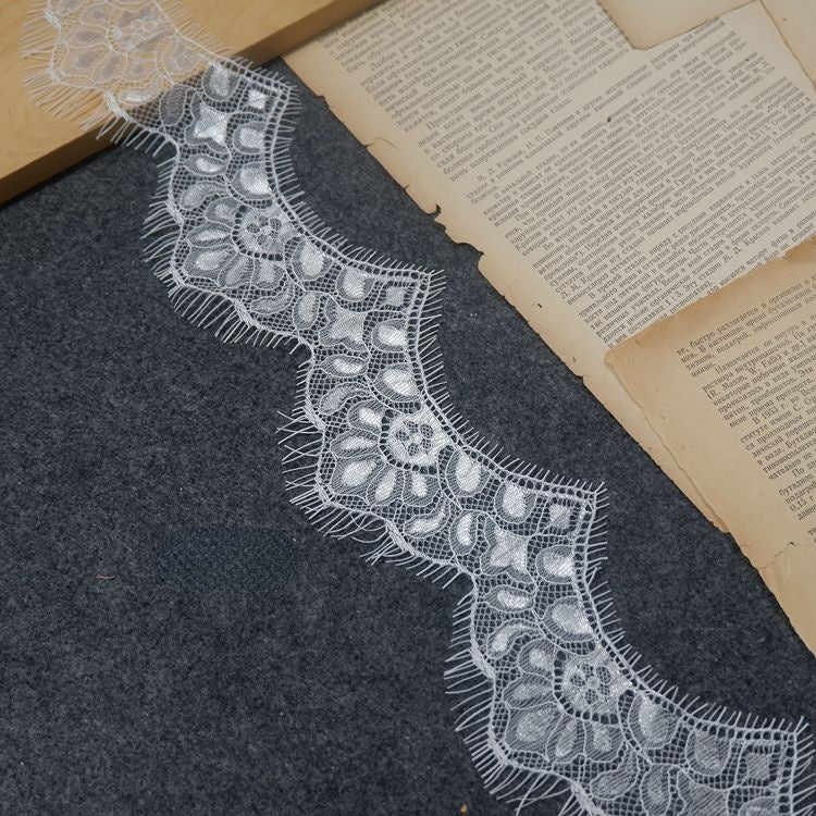 Chantilly Trims Fabric Width 6-8 cm LT0121-Lace Fabric Shop