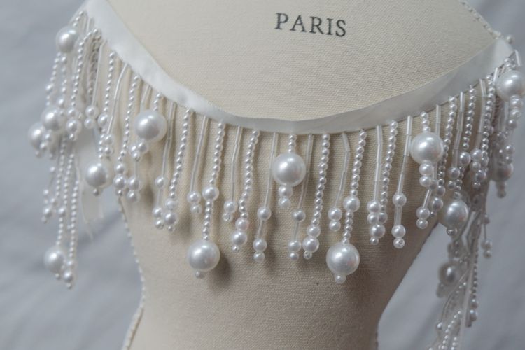 Tassel Beaded Ribbon Trim Decoration BT0072-Lace Fabric Shop