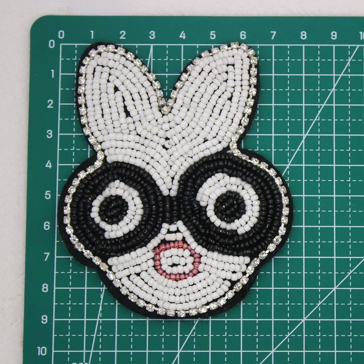 Cute Mouse Rabbit Beaded Clothes Patch BA0106
