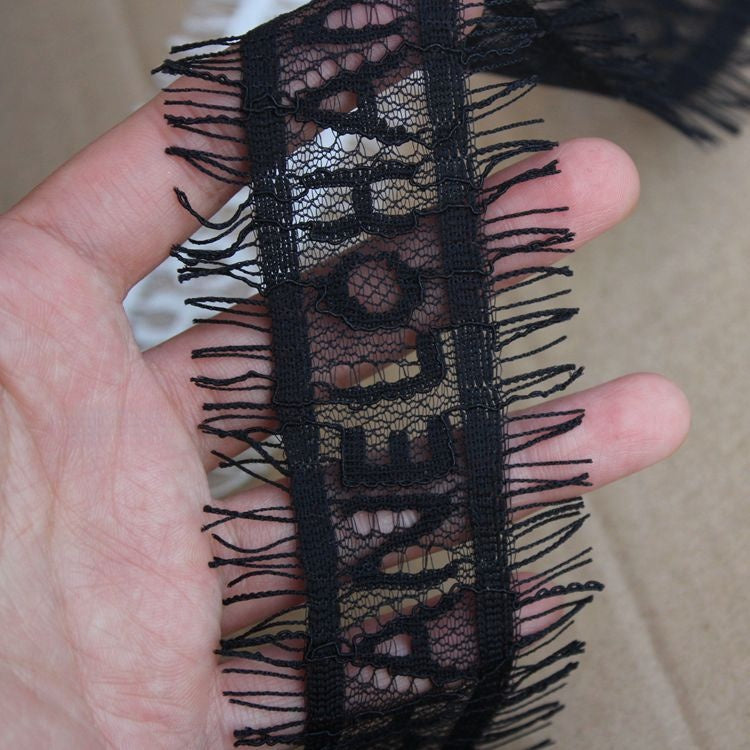 Letters Chantilly Lace Trim Width 3-8 cm LT0322-Lace Fabric Shop
