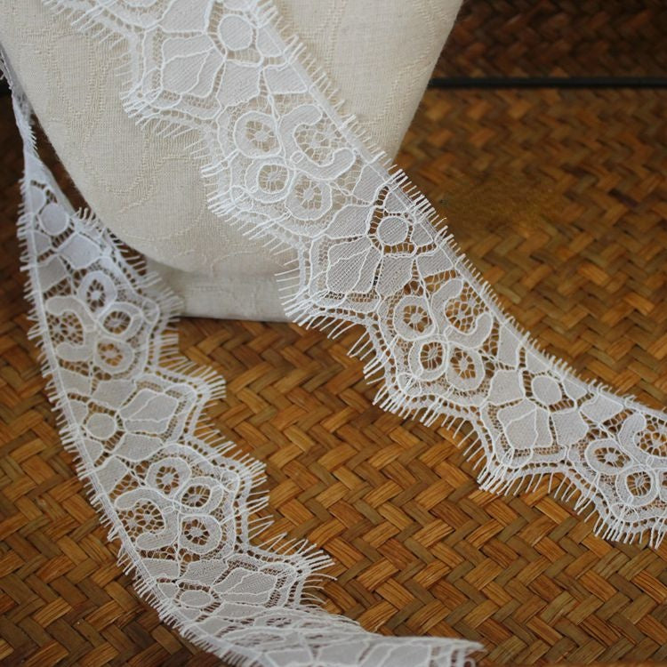 Eyelash Lace Trim Dress Material Width 4-7 cm LT0353-Lace Fabric Shop