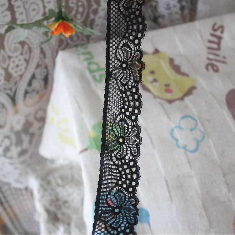 Narrow Stretch Lace Trim Width 2-3 cm LT0380-Lace Fabric Shop