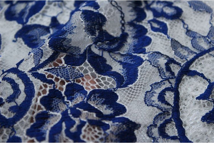 Embroidery Color Lace Width 150 cm CL0033-Lace Fabric Shop