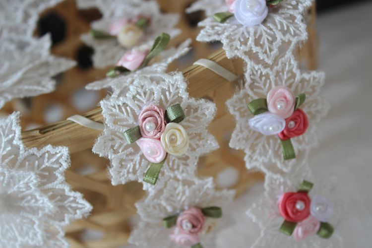 Beaded Floral Lace Trim Dress Decoration BT0068-Lace Fabric Shop