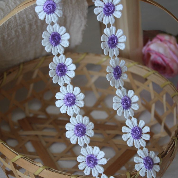 Color Floral Lace Trim Width 2.5 cm CL0028-Lace Fabric Shop