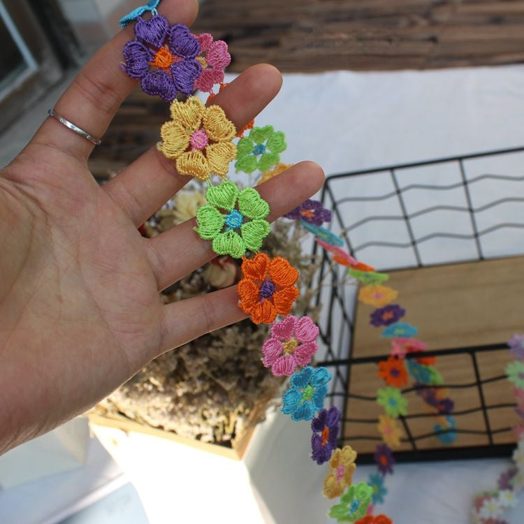 Color Floral Lace Trim Width 1-3 cm CL0047-Lace Fabric Shop