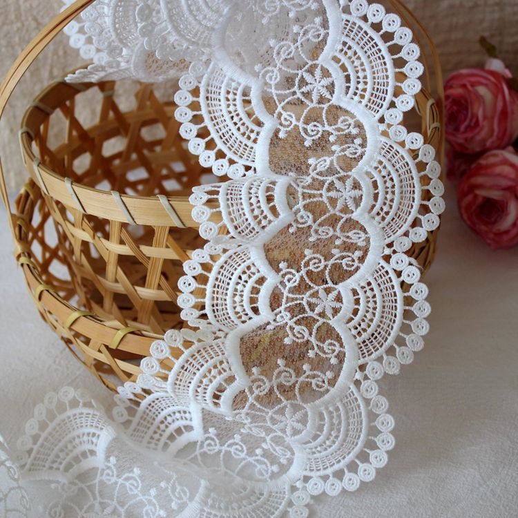 Dress Hem Tulle Lace Trims Width 8-10 cm TF0066-Lace Fabric Shop