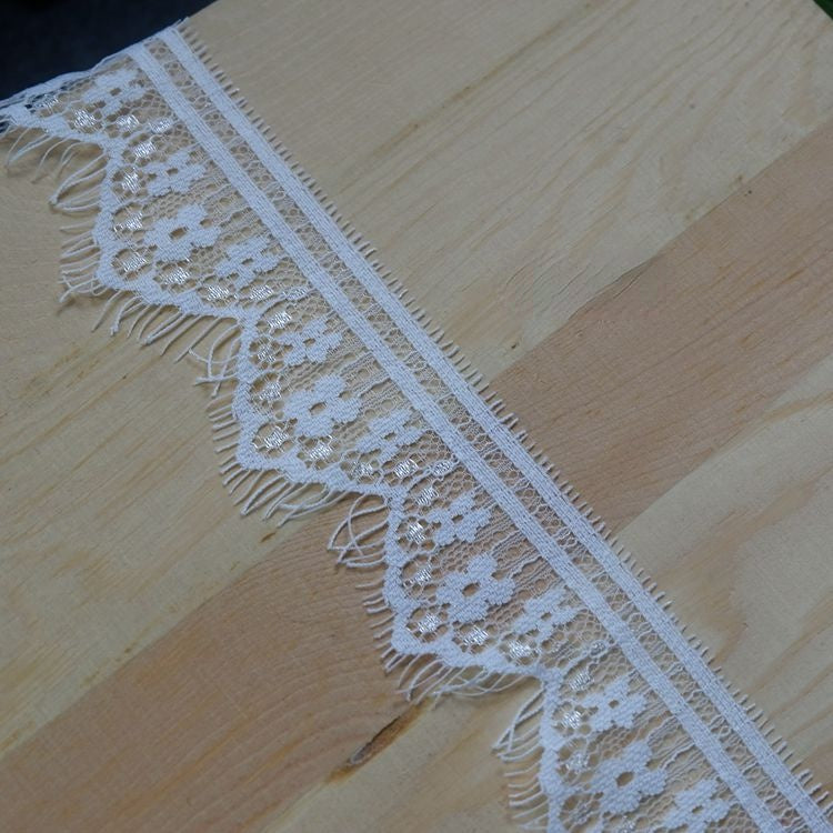 Eyelash Color Lace Trim Width 10 cm CL0008-Lace Fabric Shop