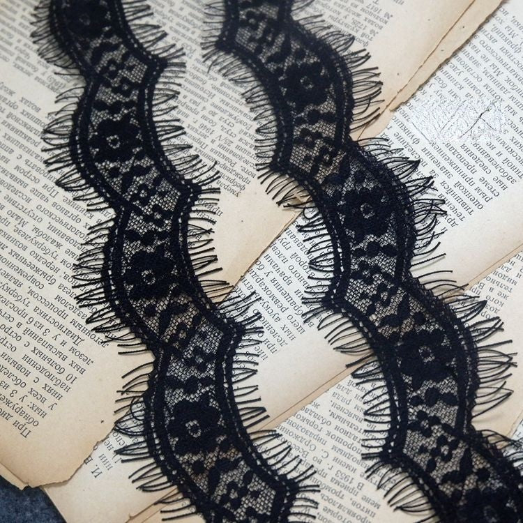 Narrow Wave Lace Trim Width 3-5 cm LT0274-Lace Fabric Shop