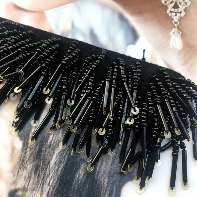 Clothing Shoulder Beaded Trims BT0052-Lace Fabric Shop