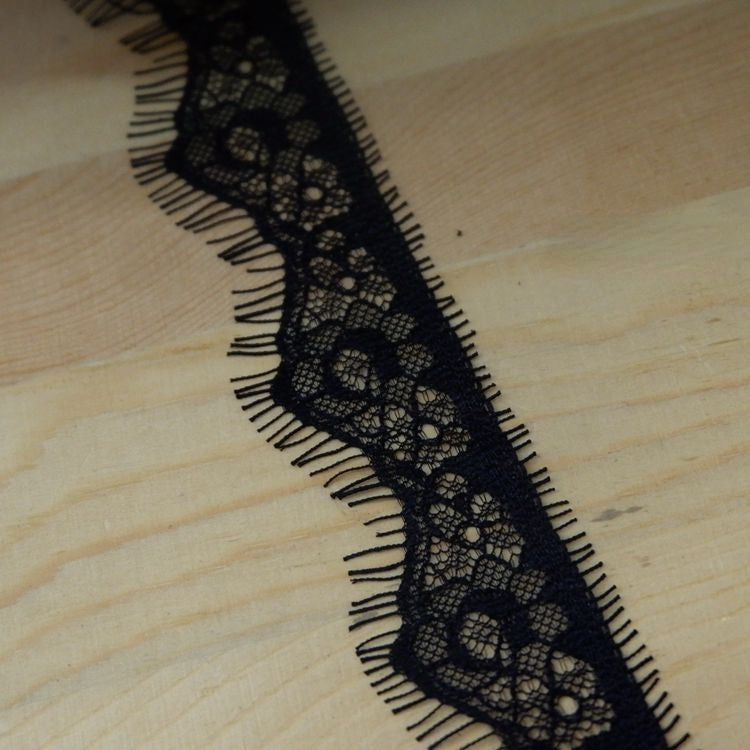 Golden Chantilly Color Lace Width 8 cm CL0007-Lace Fabric Shop