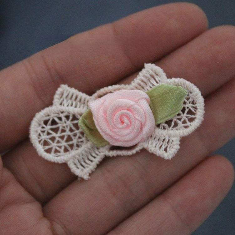 3D Lace Beaded Trims Single Floral BT0013-Lace Fabric Shop