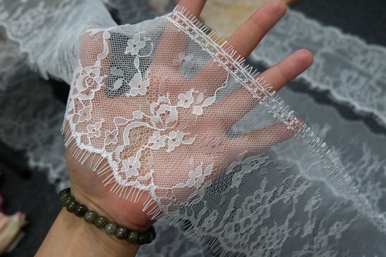 Chantilly Lace Trim Width 10-16 cm LT0082-Lace Fabric Shop