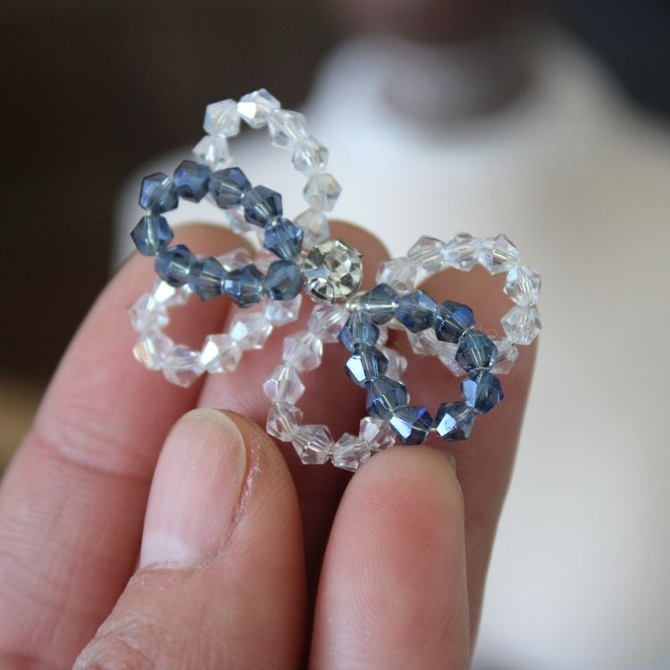 Beaded Bow Tie Headwear Brooch Material BA0122-Lace Fabric Shop