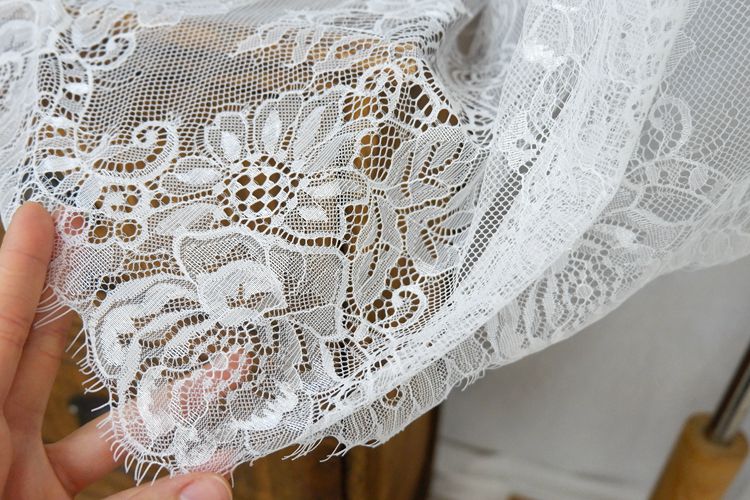 Thin Chantilly Lace Width 70 cm CHL0012-Lace Fabric Shop