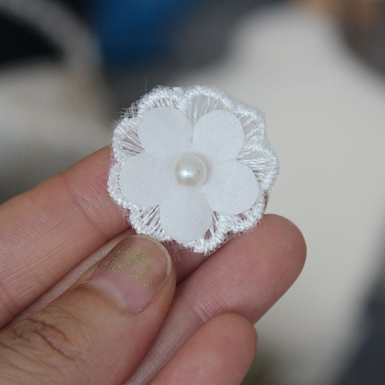 Lace Bead Trimming Single Floral BT0030-Lace Fabric Shop