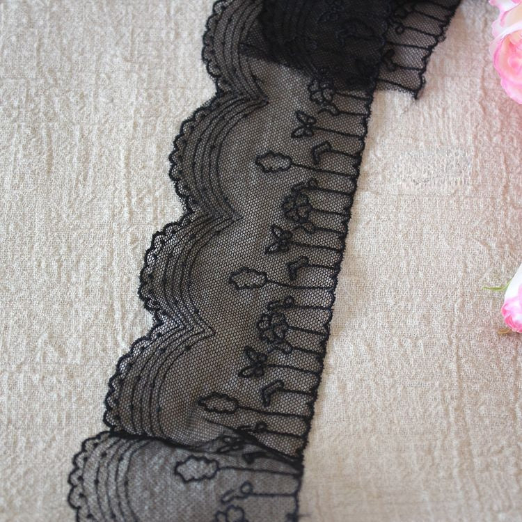 Embroidery Tulle Lace Trim Width 7 cm LT0371-Lace Fabric Shop