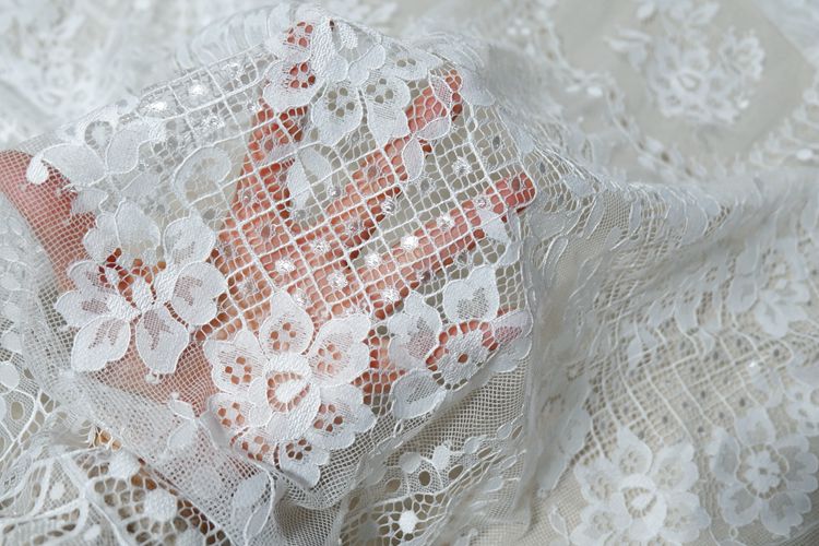 French Chantilly Lace Width 150 cm CHL0034-Lace Fabric Shop