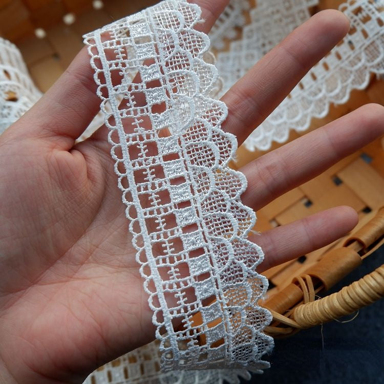 3D Leaf White Black Clothes Lace Trim LT0229-Lace Fabric Shop