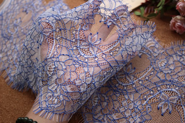 Double Color Lace Trim Width 23 cm CL0043-Lace Fabric Shop