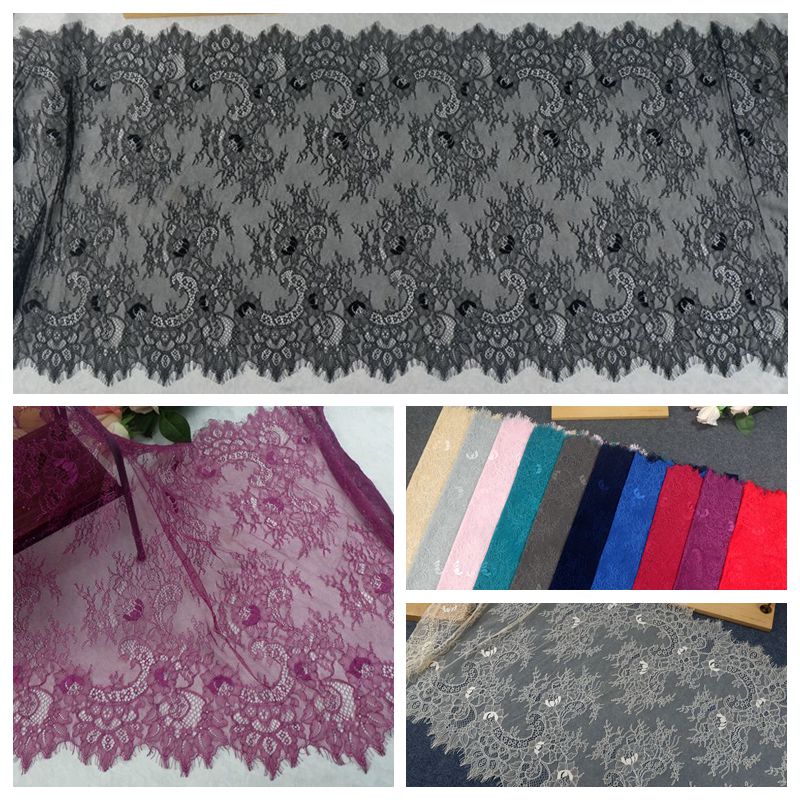 Thin Chantilly Color Lace Width 65 cm CL0015-Lace Fabric Shop