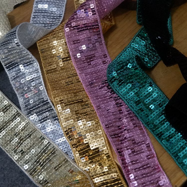 Beaded Sequins Color Lace Trims BT0043-Lace Fabric Shop