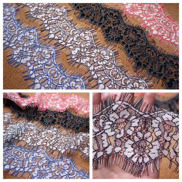 Double Color Lace Trim Width 8 cm CL0042-Lace Fabric Shop