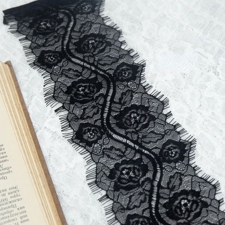 Chantilly Lace Trim Width 8-10 cm LT0011-Lace Fabric Shop