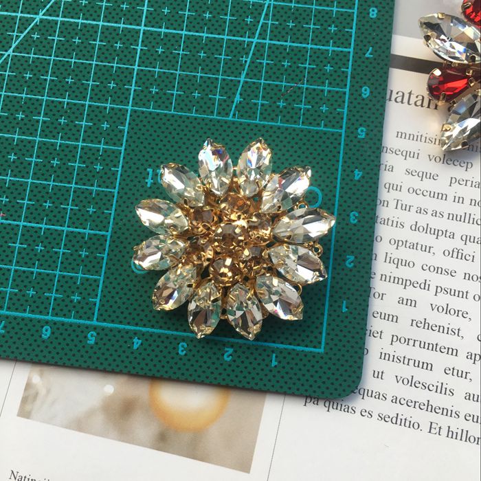 Rhinestone Clothing Brooch BA0073-Lace Fabric Shop