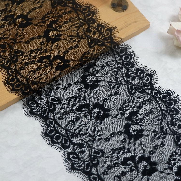 Eyelash Lace Trim Width 19 cm LT0096-Lace Fabric Shop