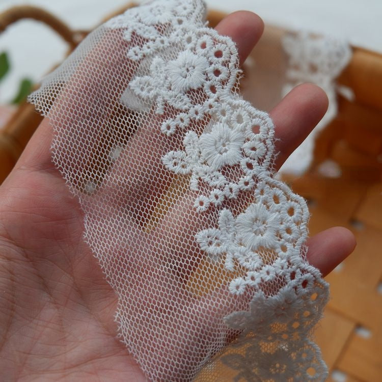 Hem Sew Material Tulle Trim Width 6 cm TF0077-Lace Fabric Shop