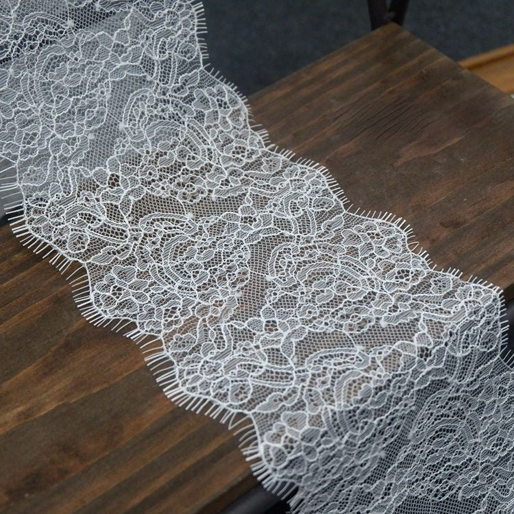 Chantilly Lace Trim Width 13-25 cm LT0112-Lace Fabric Shop