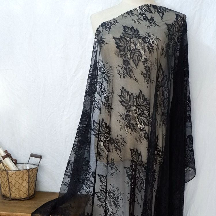 Leaf Chantilly Lace Width 150 cm CHL0054-Lace Fabric Shop