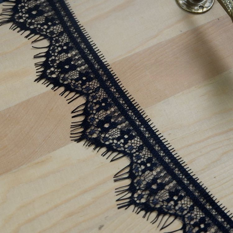 Eyelash Color Lace Trim Width 10 cm CL0008-Lace Fabric Shop