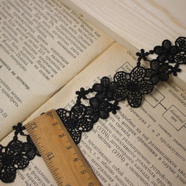 Narrow Polyester Lace Trim Fabrics LT0192-Lace Fabric Shop