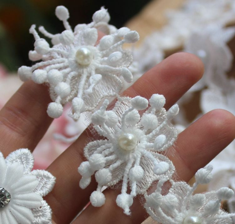 Beaded Floral Lace Trims Dress Material BT0086-Lace Fabric Shop