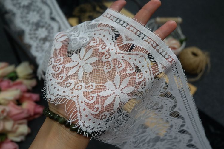 Eyelash Lace Trim Width 13 cm LT0075-Lace Fabric Shop